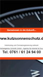 Mobile Screenshot of kutzsonnenschutz.de